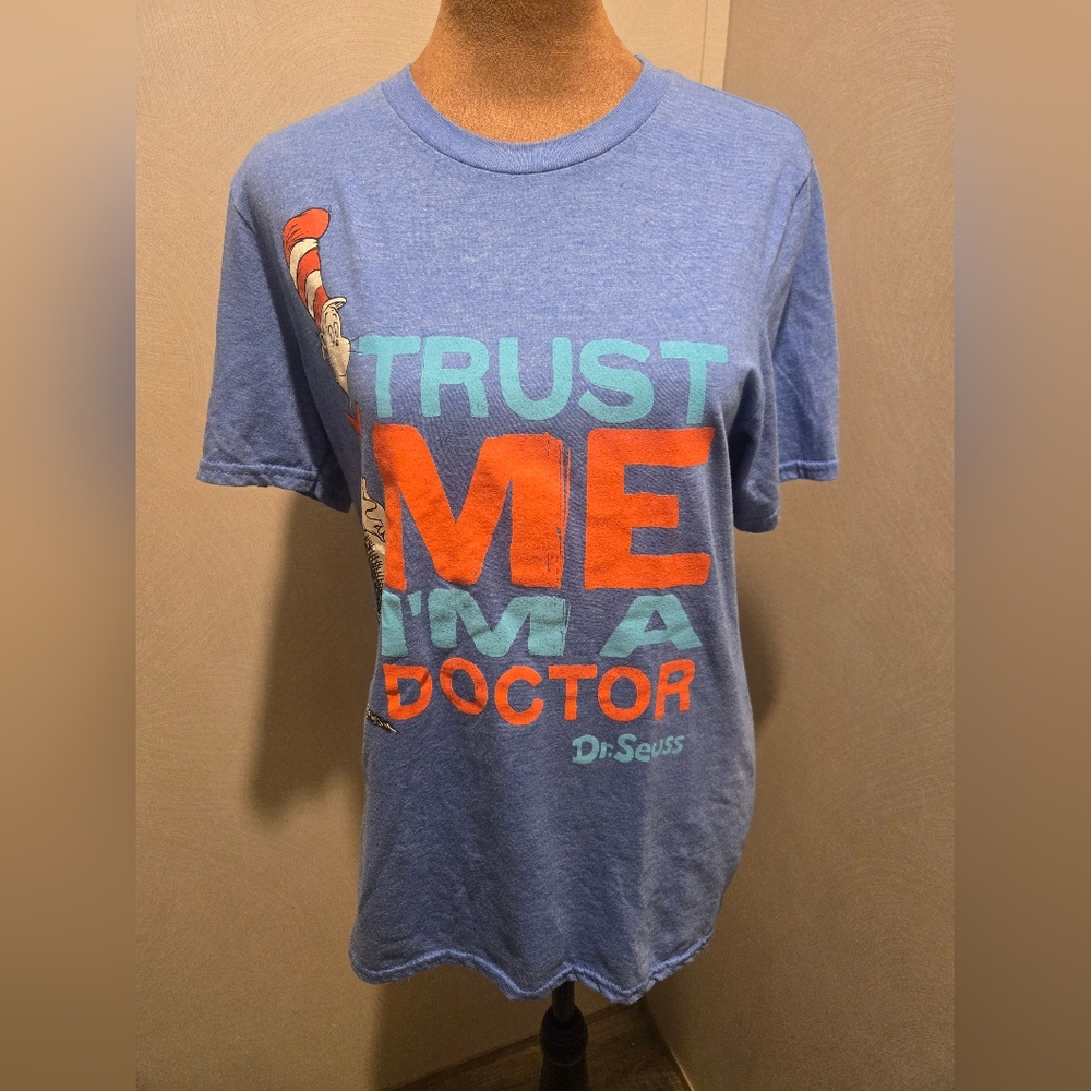 Dr. Seuss Universal Studios Blue and Orange Trust Me T-Shirt